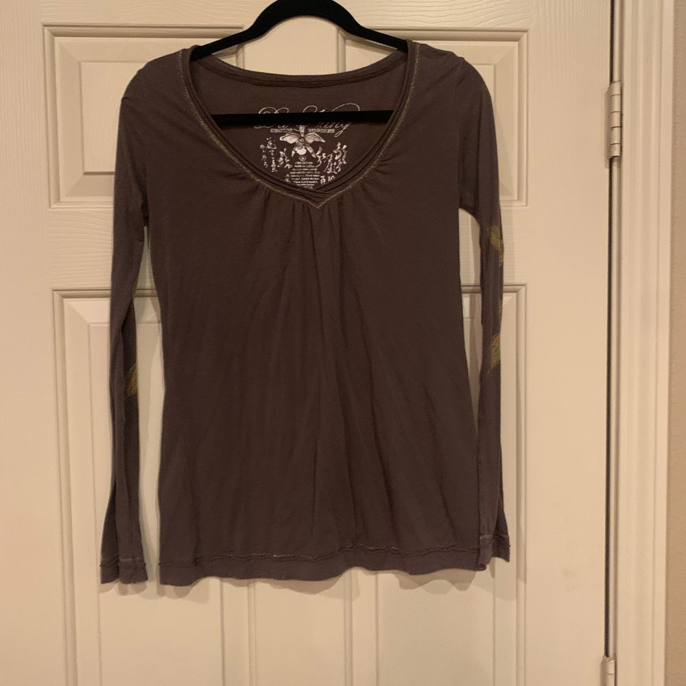 Da-Nang Graphic Brown Top